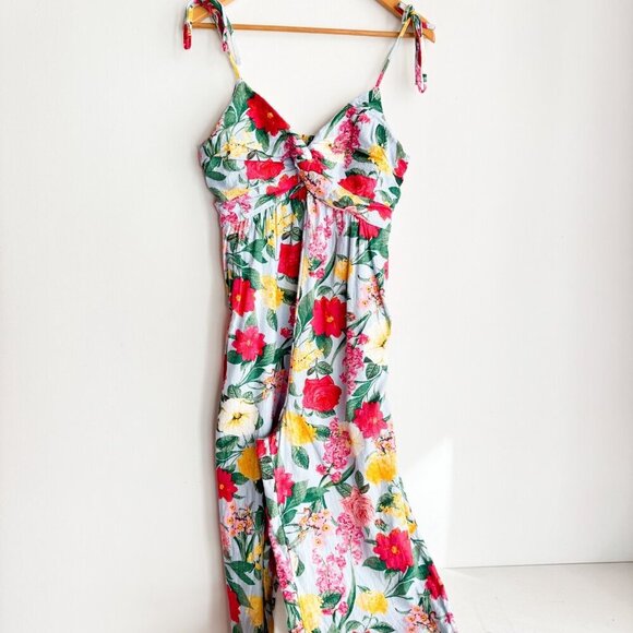 Old Navy Floral Linen Blend Jumpsuit M - Picture 3 of 7